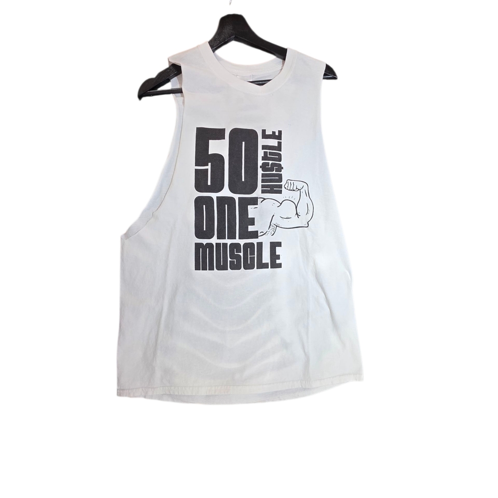Gildan White Muscle Tank Top